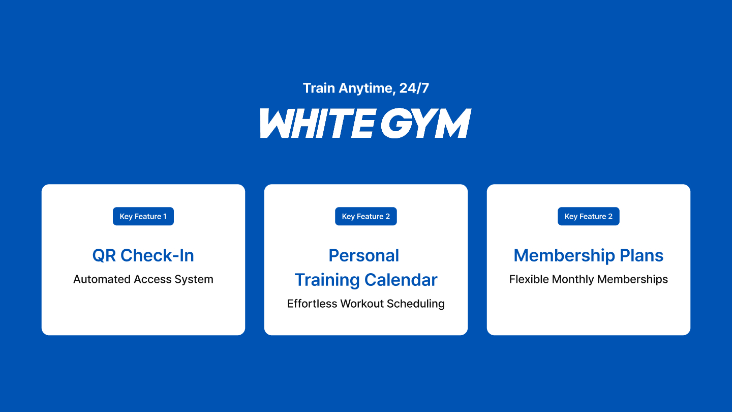 White Gym key member features overview